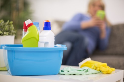 Office and commercial cleaning illustration